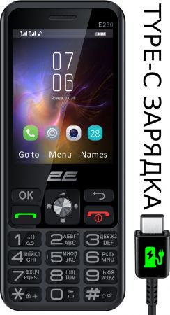 Мобільний телефон 2E E280 (2025) Black (694743656220) Мобільний телефон 2E E280 (2025) Black (694743656220) | Фото 5
