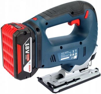 Купить электролобзик Лобзик BOSCH GST 185-LI, акумуляторний 18В, Акб 2 х 4Аг, 3500 об/хв (0.601.5B3.024) | Фото 5
