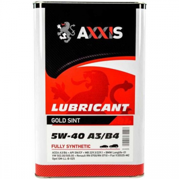 Олива моторна Axxis Gold Sint 5W-40 A3/B4 5л (AX-2175) (48021286117) | Фото 1