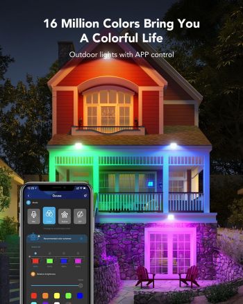 Набір настінних світильників Govee H7060 RGBICWW LED Smart Flood Lights Чорний (H7060311) Набір настінних світильників Govee H7060 RGBICWW LED Smart Flood Lights Чорний (H7060311) | Фото 7