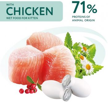 Вологий корм Optimeal для кошенят з куркою 85г | Фото 8