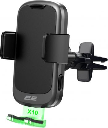 Автотримач 2Е Wireless для смартфона з бездротовою зарядкою 2USB 60Вт (2E-WCQ01-10) | Фото 2