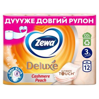 Туалетний папір ZEWA Deluxe Персик 12 шт (7322541396026) | Фото 1