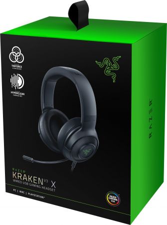 Ігрова гарнітура RAZER Kraken V3 X 7.1 USB FRML Packaging Black (RZ04-03750300-R3M1) Ігрова гарнітура RAZER Kraken V3 X 7.1 USB FRML Packaging Black (RZ04-03750300-R3M1) | Фото 2