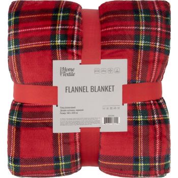 Плед ARDESTO Christmas Flannel 160х200см, 100% поліестер, червоний (ART0133PB) | Фото 1