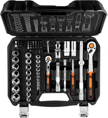 Набір торцевих головок NEO Tools, 73шт, 1/2