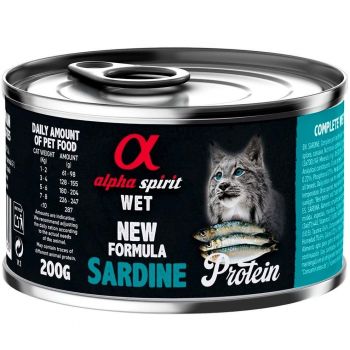 Вологий корм для дорослих котів Alpha Spirit Sardine з сардиною 6х200г | Фото 1
