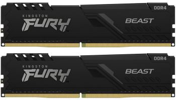 Купить оперативную память Пам'ять для ПК KINGSTON DDR4 16GB KIT (8GBx2) 3200 FURY Beast (KF432C16BBK2/16WP) | Фото 2