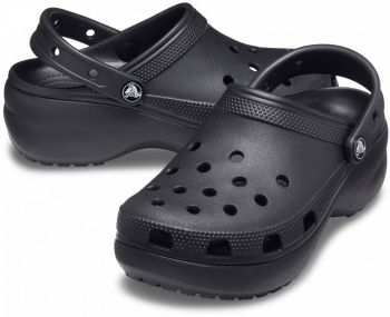 Крокси жіночі Crocs Classic Platform Clog 206750-001 39-40 (W9) чорні (191448678408	) | Фото 3