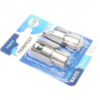 Лампа Tempest LED габарит, 12/24V BA15S 6SMD Non-polar White 2шт PLUS (49051283021) | Фото 1