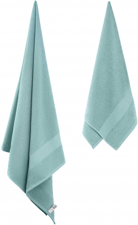 Набір махрових рушників Ardesto Essence 50х90см, 70х140см, 2шт, аква (ART2358AQ) | Фото 3