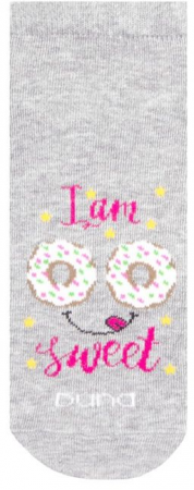 Шкарпетки для дівчаток Duna 38-40 1 пара світло-сірі з принтом (4823094648806) | Фото 4
