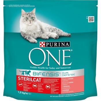 Purina One Steril Cat Salmon & Wheat 1.5 кг (8445290070913) | Фото 1
