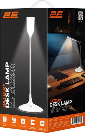 Купить настольную лампу Лампа настільна з акумулятором 2E 7Вт 3000-5700K 2200мАг USB-A біла (2E-DL2240) | Фото 9