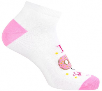 Шкарпетки дитячі Duna 38-40 1 пара біло-рожеві з принтом (4823094648790) | Фото 3