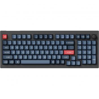 Клавіатура KEYCHRON V5 Max Gateron Jupiter Red, Knob, WL/BT, Hot-Swap, QMK, EN/UKR, RGB, Black | Фото 1