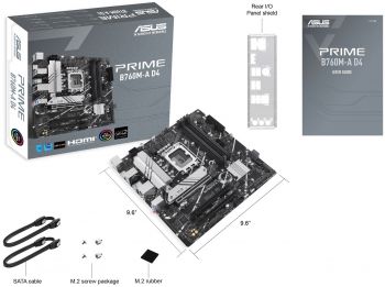 Материнська плата ASUS PRIME B760M-A D4-CSM s1700 (90MB1D00-M1EAYC) Материнська плата ASUS PRIME B760M-A D4-CSM s1700 (90MB1D00-M1EAYC) | Фото 3