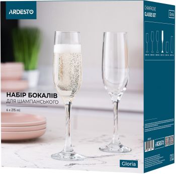 ARDESTO Gloria для шампанского, 6*215 мл (AR2621GC) | Фото 2