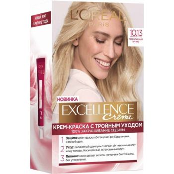 Стійка крем-фарба для волосся L'Oreal Paris Excellence Creme 10.13 Легендарний блонд (3600524094027) | Фото 1