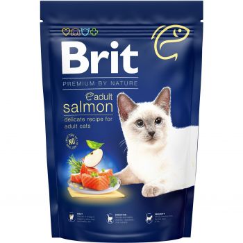 Сухий корм для дорослих кішок Brit Premium by Nature Cat Adult Chicken з лососем 1,5 кг (8595602553136) | Фото 1