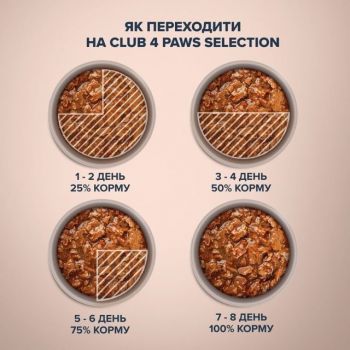 Вологий корм для дорослих котів Club 4 Paws Premium Plus Selection шмат/ оселедця та салаки в желе | Фото 3