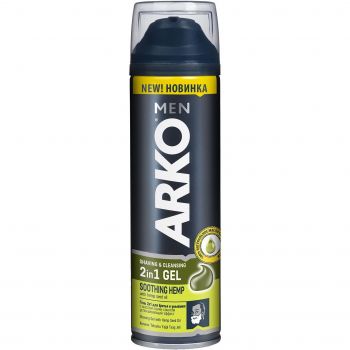 Купить средство для бритья Гель для гоління ARKO з олією насіння конопель 200 мл (8690506512040) | Фото 1