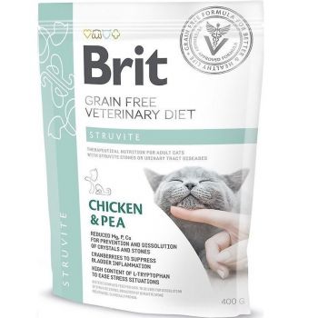 Сухий корм для кішок Brit VetDiets при надмірній вазі та ожирінні з куркою та горохом 0,4 кг (8595602528486) | Фото 1