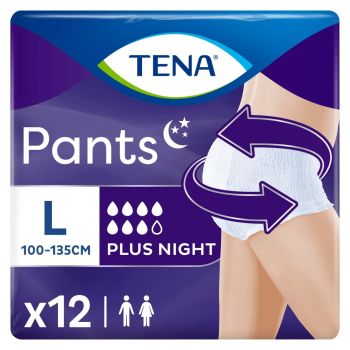 Купить подгузник для взрослых Підгузки-трусики для дорослих TENA Pants Plus Night Large 12 шт (7322540839920) | Фото 1
