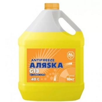 Антифриз Аляsка Antifreeze -40C Жовтий 10л/9.83кг (4802469885) | Фото 1