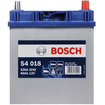 Акумулятор Bosch 40Ah-12v (S4018), R+, EN330 Азія, клеми тонкі (5237437153) (0092S4018) | Фото 1