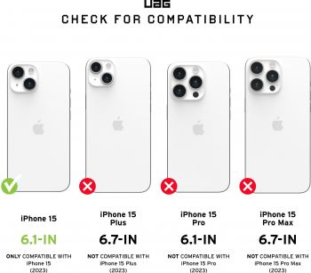 Чохол UAG для APPLE iPhone 15 Essential Armor Magsafe, Black (114288114040) Чохол UAG для APPLE iPhone 15 Essential Armor Magsafe, Black (114288114040) | Фото 10