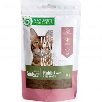 Ласощі для котів Nature`s Protection snack for cats with rabbit and chia seeds 75 г (SNK46115) Ласощі для котів Nature`s Protection snack for cats with rabbit and chia seeds 75 г (SNK46115) | Фото 1