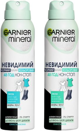 Дезодорант-антиперспірант Garnier Mineral невидимий Свіжість бавовни 150мл | Фото 3