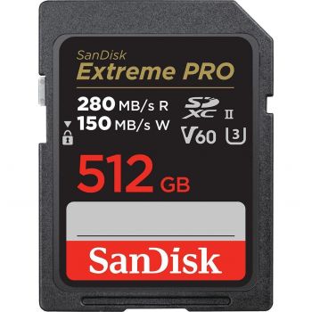Карта пам'яті SanDisk SD 512GB C10 UHS-II U3 R280/W150MB/s Extreme Pro V60 (SDSDXEP-512G-GN4IN) | Фото 1