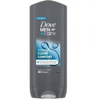 Гель для душу DOVE Men+Care Чистота та комфорт 400 мл (8720181313448) | Фото 1