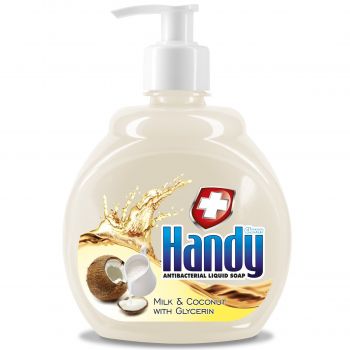 Купить мыло Handy антибактеріальне Milk&Coconut with Glycerin 500мл (5900308771723) | Фото 1