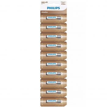PHILIPS Entry Alkaline лужна АAА стрічка, 10 шт (LR03AL10S/10) | Фото 1