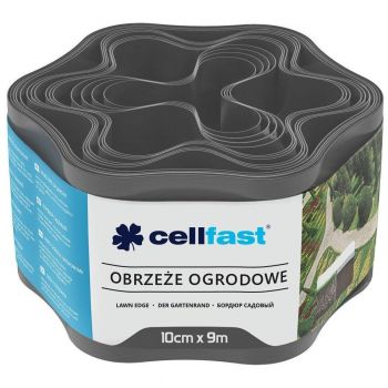 Купить садовое ограждение CELLFAST бордюрная, волнистая, 10см x 9м, графит (30-051) | Фото 1