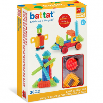 Конструктор Battat Lite серії Bristle Blocks – Будівельник (36 Деталей, в Коробці) (BT3099Z) | Фото 1