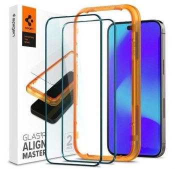 Захисне скло Spigen для APPLE Iphone 14 Pro Glas t R Align Master FC (2 Pack) Black (AGL05216) | Фото 1