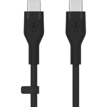 Кабель Belkin Type-C-Type-C 3м 60Вт силіконовий з кліпсою Black (CAB009BT3MBK) | Фото 1