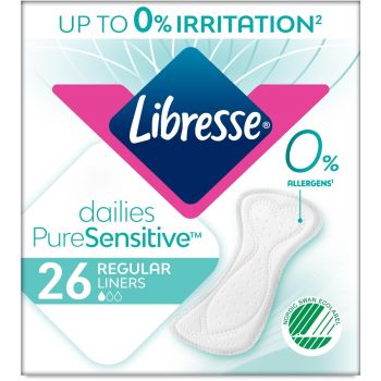 Щоденні гігієнічні прокладки LIBRESSE Pure Sensitive Normal 26 (7322541161914) | Фото 1