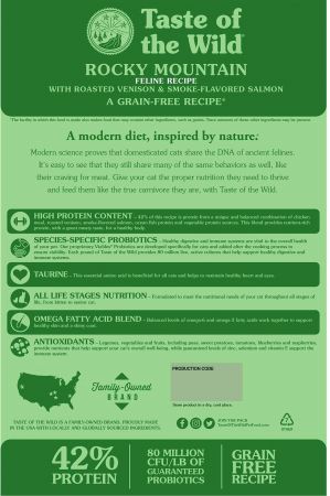 Сухий корм для кішок Taste of the Wild Rocky Mountain Feline Formula з козулею та копч. лососем 2 кг (2591-HT18) | Фото 4