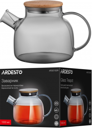 Купить чайник Заварник ARDESTO GRAPHITE, 1000мл, сірий (AR3010GR) | Фото 4