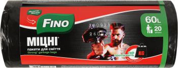 Пакети для сміття Fino Міцні 60л х 20шт (4823058337081) Пакети для сміття Fino Міцні 60л х 20шт (4823058337081) | Фото 2