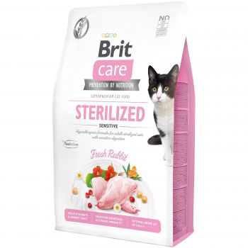 Brit Care Cat GF Sterilized Sensitive із кроликом, 2 кг (8595602540761) | Фото 1