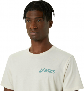 Футболка для бігу Asics ( 2031E659 ) ASICS CHEST LOGO SS TEE 2024 BIRCH/CELADON L біла | Фото 5