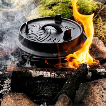Казанок-жарівня чавунна Petromax Dutch Oven ft4.5 плоске дно 3,5 л Казанок-жарівня чавунна Petromax Dutch Oven ft4.5 плоске дно 3,5 л | Фото 9