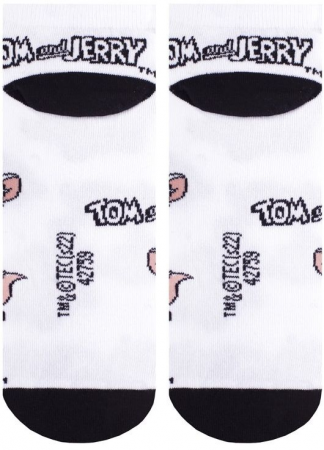 Шкарпетки дитячі Duna 38-40 1 пара біло-чорні з принтом Tom and Jerry (4823094650298) | Фото 6