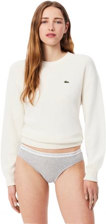 Жіночі труси-сліпи Lacoste 8F1338NUA S 3 шт. чорний/білий/сірий (8F1338NUATS) | Фото 2